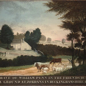 The Grave of William Penn, 1847 (oil on canvas)