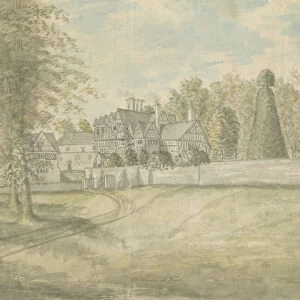 Great Barr Village - Old Tudor House: water colour painting, nd [1762-1802] (painting)