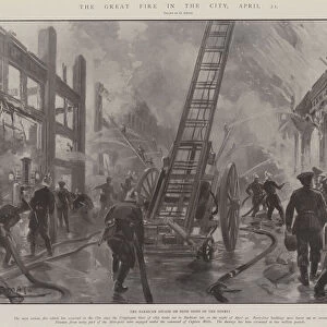 The Great Fire in the City, 21 April (litho)