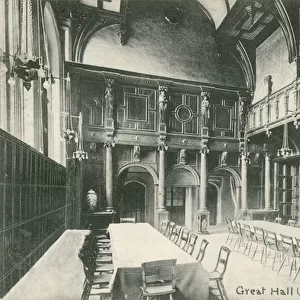 Great Hall, Charterhouse (b / w photo)