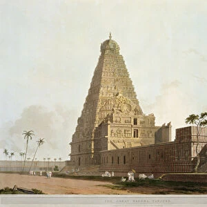 The Great Pagoda, Tanjore, plate XXIV from Oriental Scenery