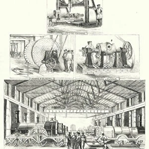 The Great Western Railway Companys works at Swindon (engraving)