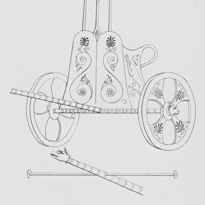 Greek car or chariot used in the games (engraving)