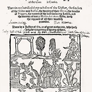 The Groundwork of Conny-Catching, published in 1592 (engraving) (b / w photo)