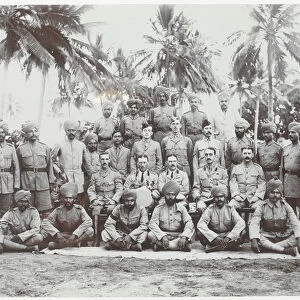 Group of the 19th Punjabis in East Africa, 1914-15 (b / w photo)