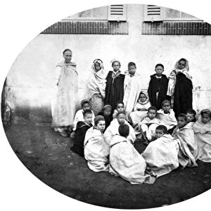 Group of Algerian Schoolboys, c. 1910 (b / w photo)