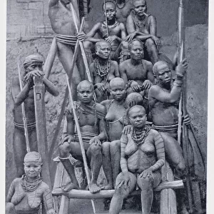 A Group of Andamanese (b / w photo)