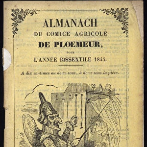 Guignol - Cover of the Almanach of the Comice Agricole de Ploemeur, 1844
