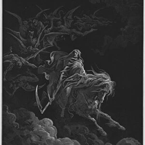 Gustave Dore Bible: The vision of death (engraving)