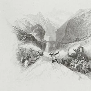 Hannibal (247-183 BC) Passing the Alps, 1830 (proof impression of engraving on steel)