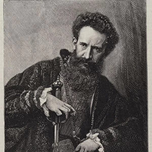 Hans Makart, the Austrian Painter (engraving)