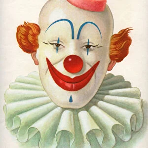 Head of a Smiling Clown, 1940 (lithograph)