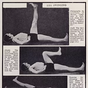 Health and Beauty: Leg swinging (b / w photo)