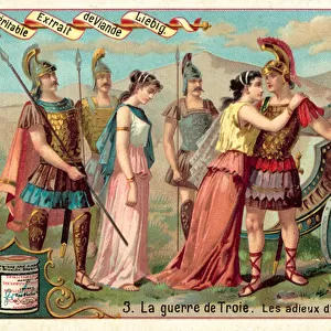 Hector and Andromache saying their farewells (chromolitho)
