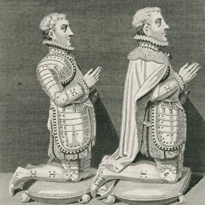 Henry Stuart, Lord Darnley and his brother Charles Stuart, Earl of Lennox, kneeling