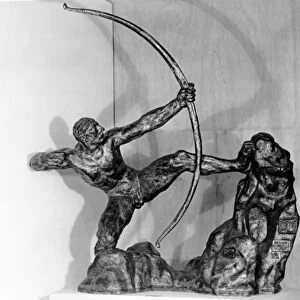 Hercules the Archer, 1909 (bronze) (b / w photo)