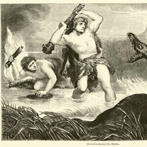 Hercules slaying the Hydra (engraving)