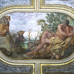 Hercules and the Sphinx with Cerberus, from the Camerino, 1596 (fresco)