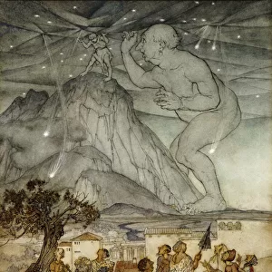 Hercules Supporting the Sky instead of Atlas, 1922 (watercolour and pen and black ink)