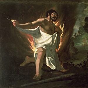 Hercules Tearing the Burning Robe, c. 1634 (oil on canvas)