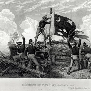The Heroism of Sergeant William Jasper in Defence of Fort Moultrie, South Carolina