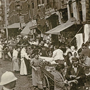 Hester Street, New York City, 1898 (litho)