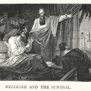 Hezekiah and the sun-dial (engraving)