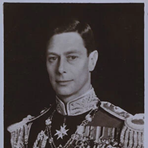 HM King George VI (b / w photo)