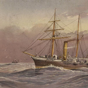HMS Nymph (sloop) (colour litho)