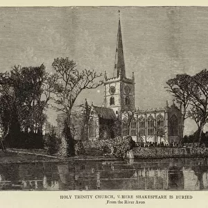 Holy Trinity Church, where Shakespeare is buried (engraving)