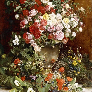 Homage to the Queen of Flowers, 1884 (oil on panel)
