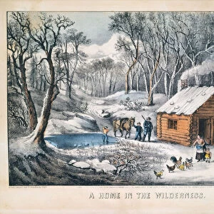A Home in the Wilderness, 1870 (colour lithograph)