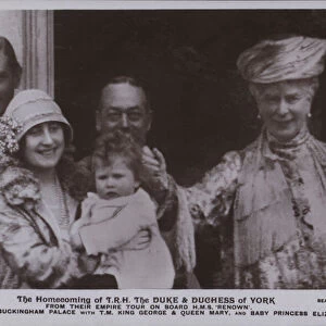 The Homecoming of TRH The Duke and Duchess of York (b / w photo)