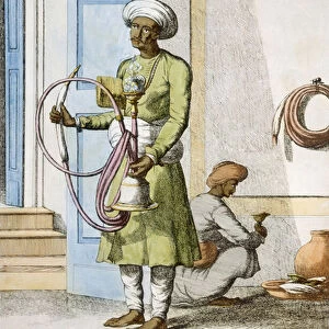 Hookah Burdar, or Huka Bearer, from The Hindus, or the Description of their Manners