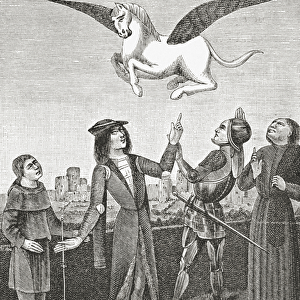 The Horse Pegasus, 1878 (litho)