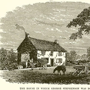 The House in which George Stephenson was Born (engraving)