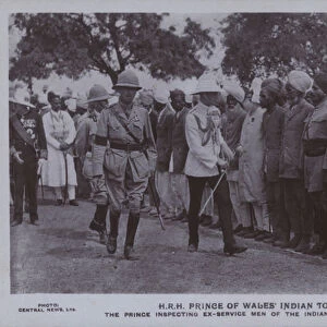 HRH Prince of Wales Indian tour (b / w photo)