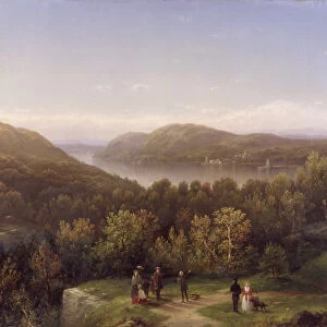 Hudson River Valley from Fort Putnam, West Point, 1855 (oil on canvas)