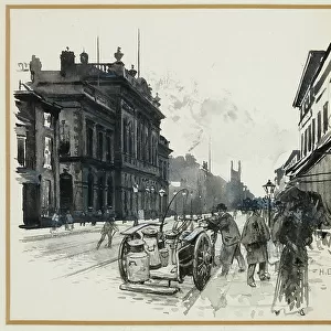Hulme Town Hall, Stretford Road, 1893-94 (w/c gouache on paper)