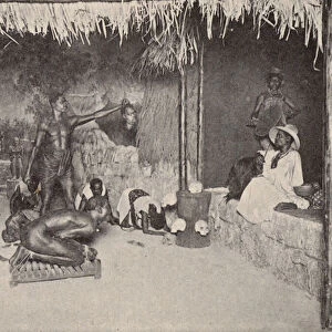 Human sacrifices in the Kingdom of Dahomey, Africa (b / w photo)