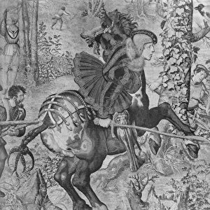 The Hunts of Maximilian, Capricorn, The Boar Hunt, detail of Maximilian I (1459-1519