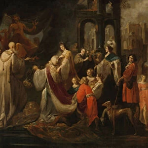 The Idolatry of King Solomon, 1635-55 (oil on canvas)