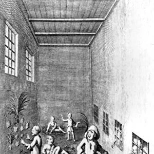 Illustration of Bedlam from A Tale of a Tub by Jonathan Swift, fifth edition