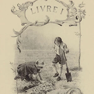 Illustration for Book I of Les Confessions de Jean-Jacques Rousseau (gravure)