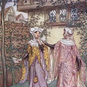 Illustration for The Merry Wives of Windsor (colour litho)