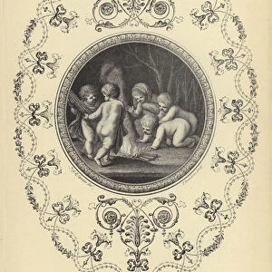Illustration from Michael Angelo Pergolesis Book of Ornaments (engraving)