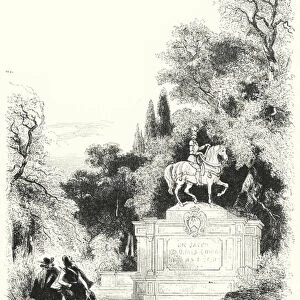 Illustration for Mozarts opera Don Giovanni (engraving)