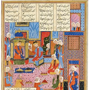 Illustration from a Safavid Shahnama: Alexander, in the disguise of an envoy