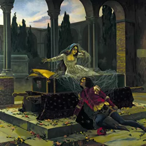 Illustration of the last scene of the ballet "Romeo and Juliet"