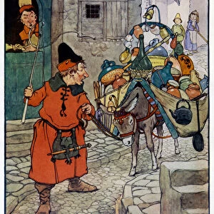 Illustration for The Story of Tom The Pipers Son (colour litho)